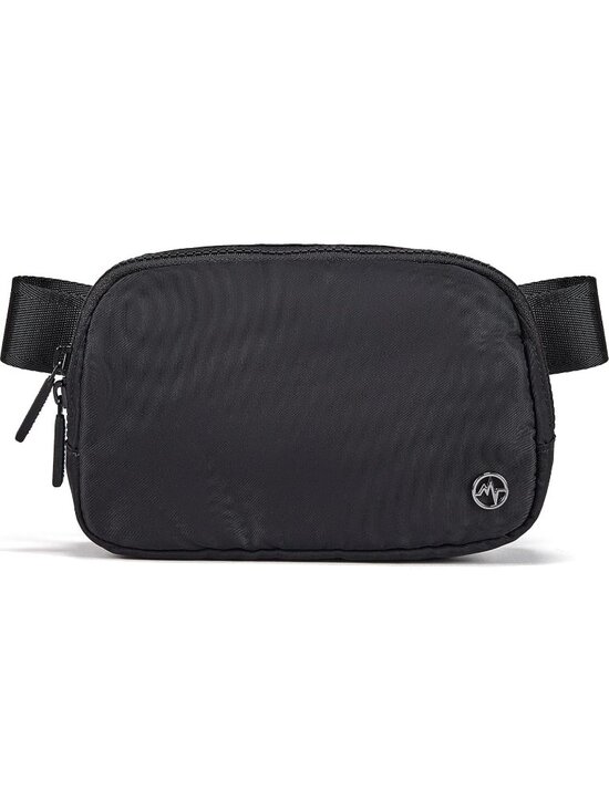 Handbags - Women's Black Water Repellent Waist Packs Crossbody Bags with Adjustable Strap